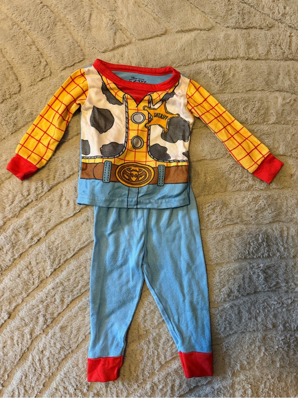 Toy Story Woody Costume Pajama Set - Yellow, Blue, Red
